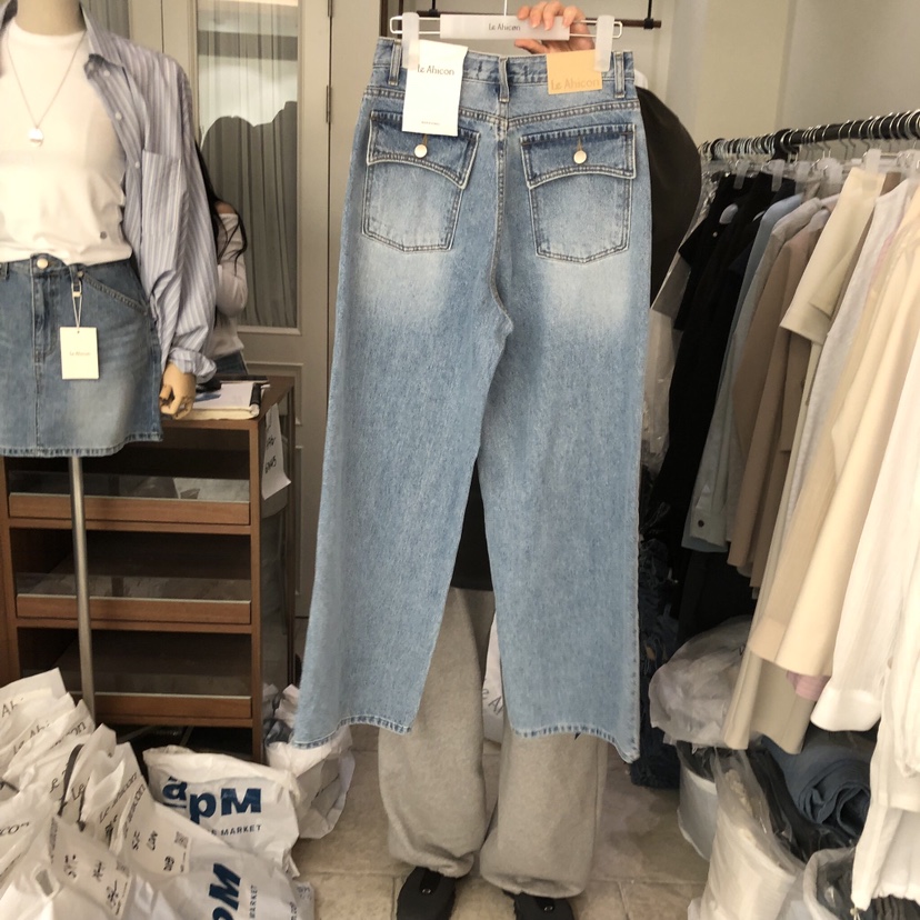 LE AHICON東大門代購女士新品真品熱賣26春夏休閑牛仔褲Le Ahicon牛仔褲