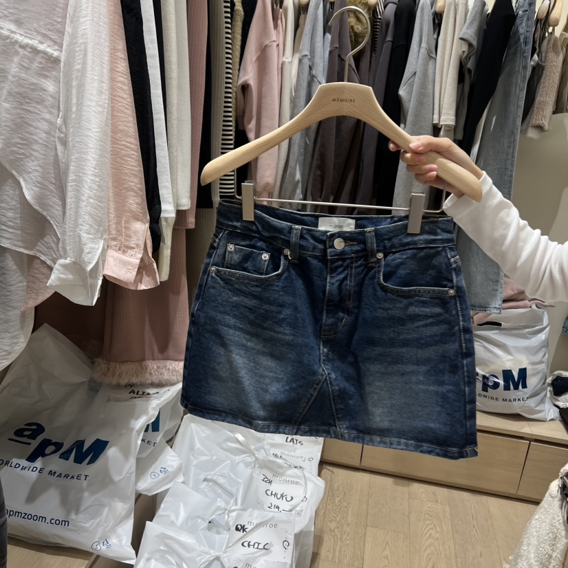 MEMOIRE東大門代購女士新款真品時尚休閑26春夏熱賣人氣短裙MEMOIRE短裙圖色1