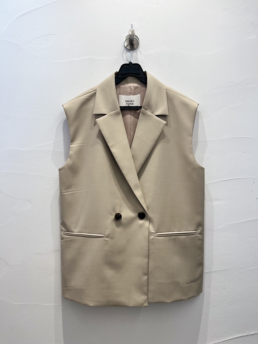 BROWN PAPER-S韓國代購女裝新品人氣休閑推薦職業時尚馬甲BROWN PAPER-S馬甲圖色1