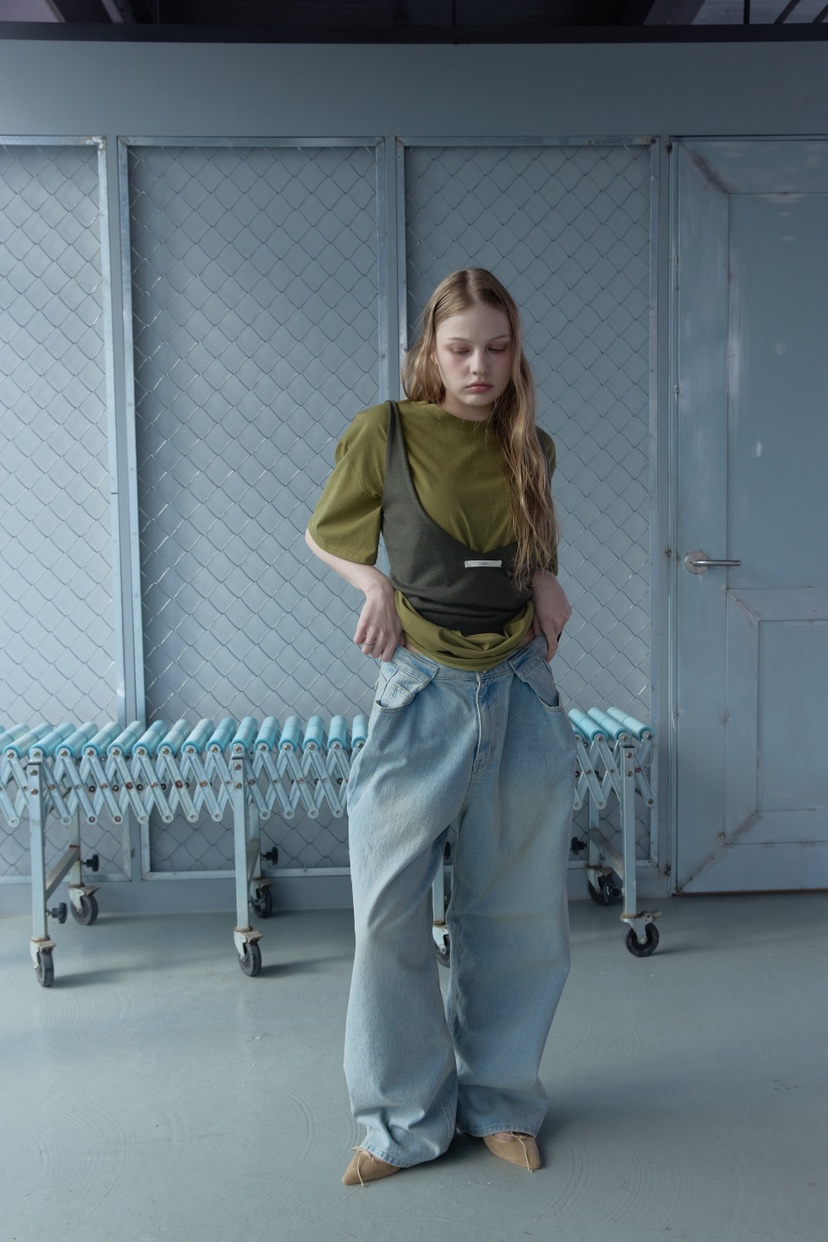 UOOV東大門代購女裝新品26春夏人氣職業真品推薦時尚牛仔褲UOOV牛仔褲