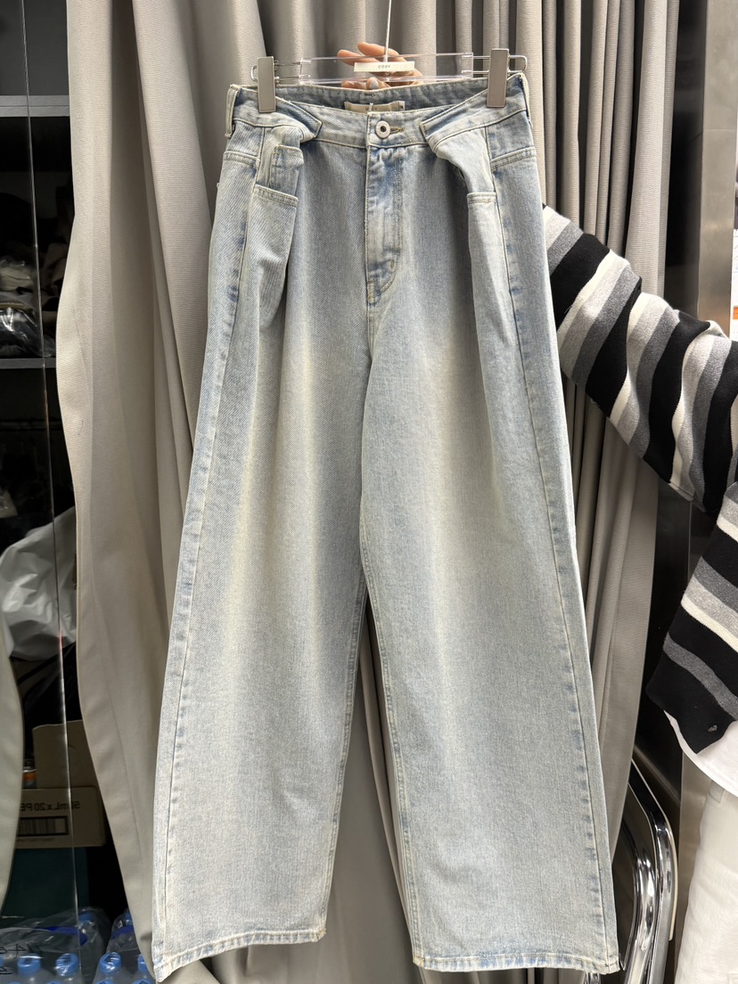 UOOV東大門代購女裝新品26春夏人氣職業真品推薦時尚牛仔褲UOOV牛仔褲圖色1