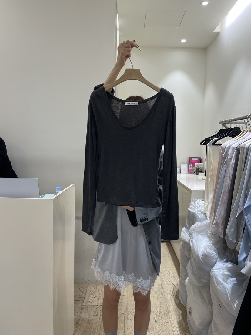FLOWER-L東大門直郵女裝新款人氣休閑推薦真品職業長袖T恤FLOWER-L長袖T恤圖色6