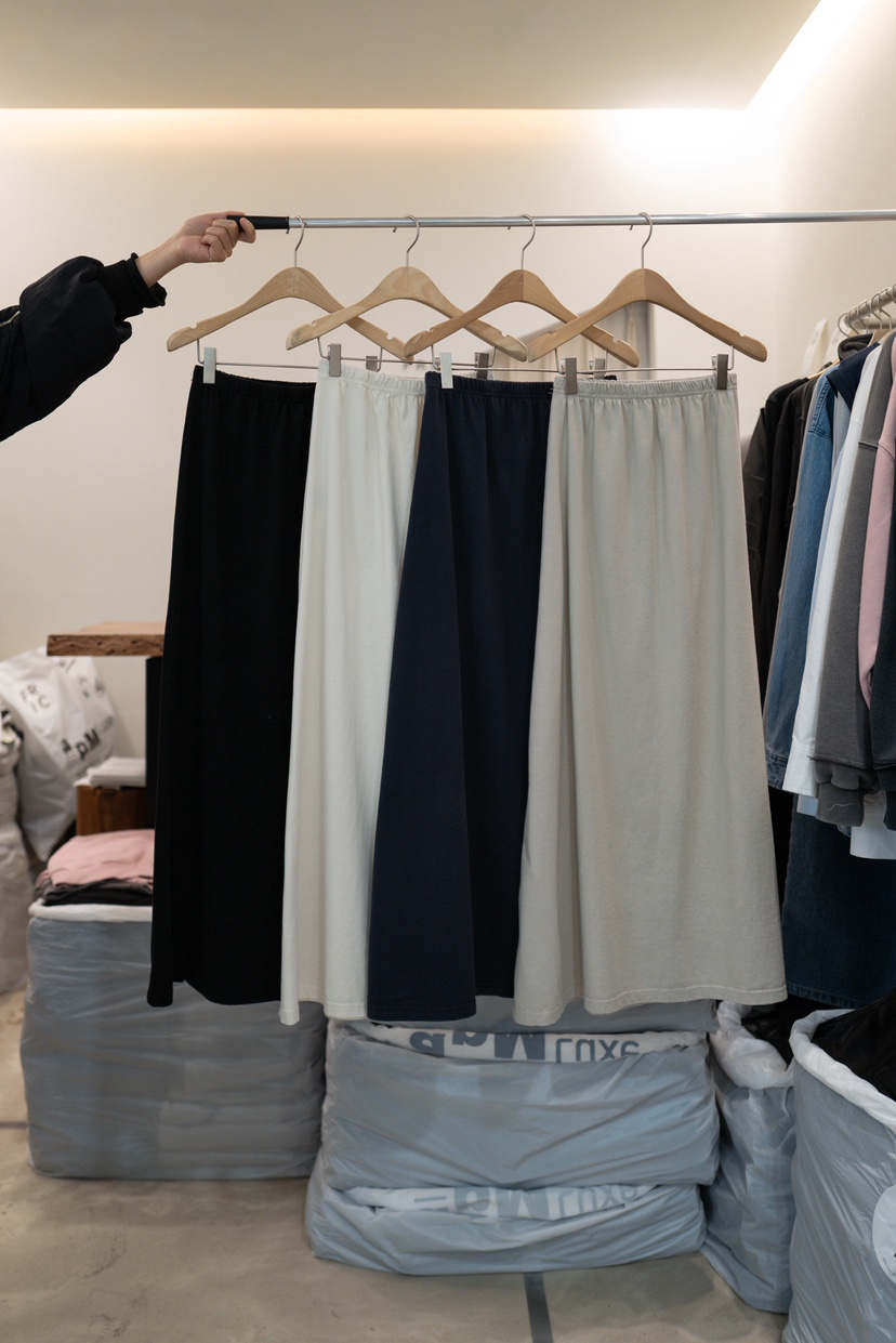 FRIC韓國直郵女士新品26春夏休閑時尚熱賣人氣職業長裙棉質FRIC長裙