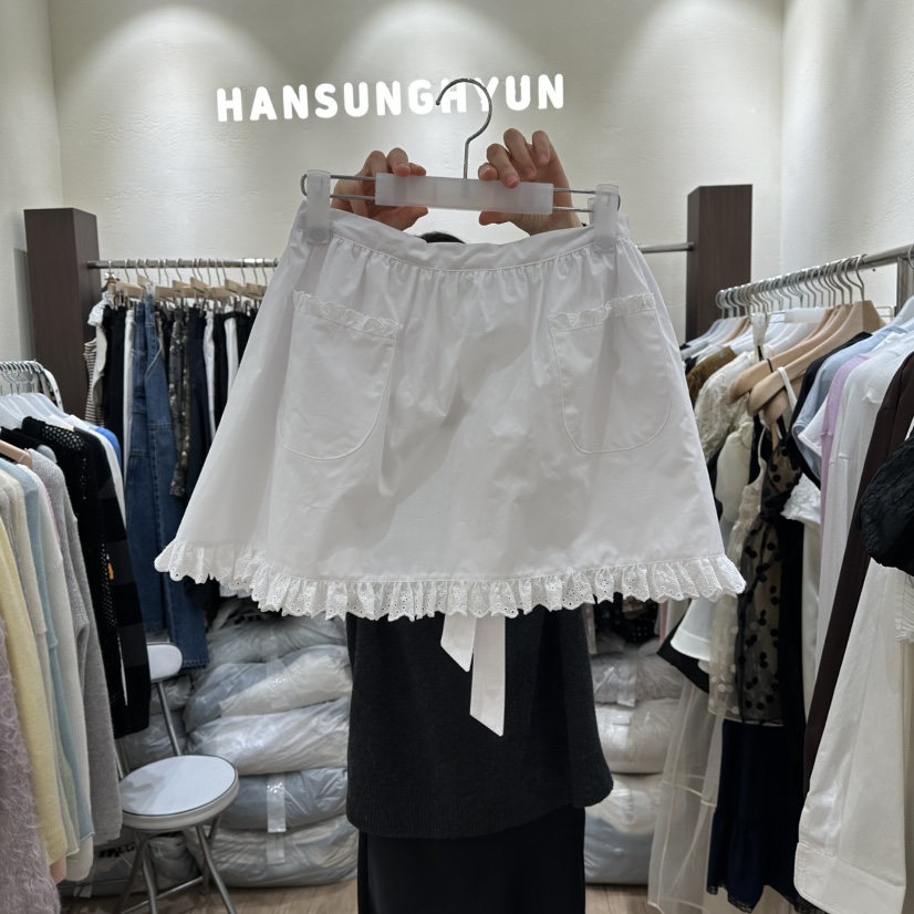 HANSUNGHYUN韓國直郵女士新品推薦26春夏真品職業短裙棉質HANSUNGHYUN短裙圖色1