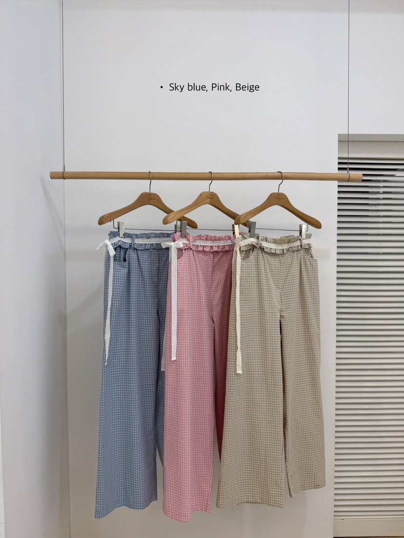 BY CHAPTER東大門代購女士新品人氣真品26春夏休閑褲含腰帶BY Chapter休閑褲