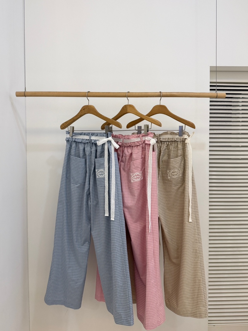 BY CHAPTER東大門代購女士新品人氣真品26春夏休閑褲含腰帶BY Chapter休閑褲