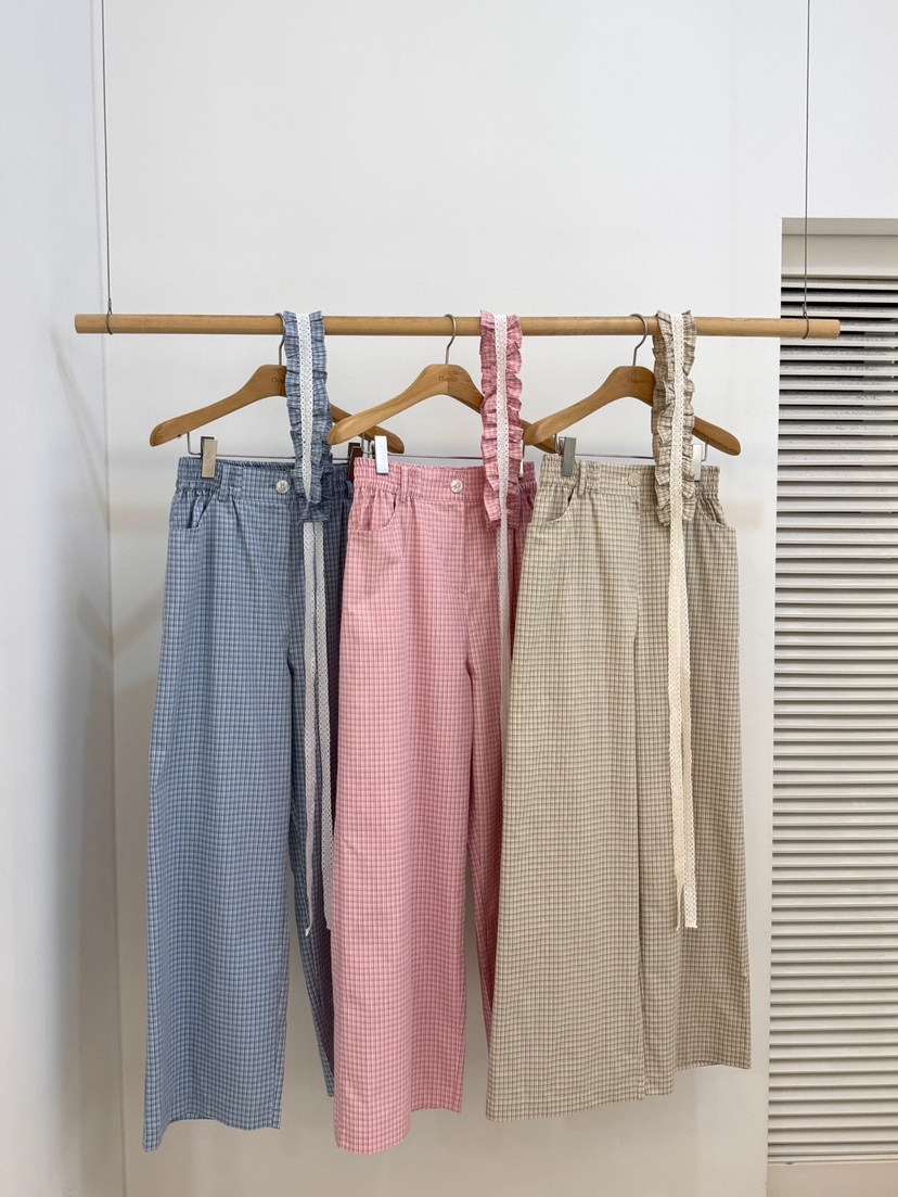 BY CHAPTER東大門代購女士新品人氣真品26春夏休閑褲含腰帶BY Chapter休閑褲