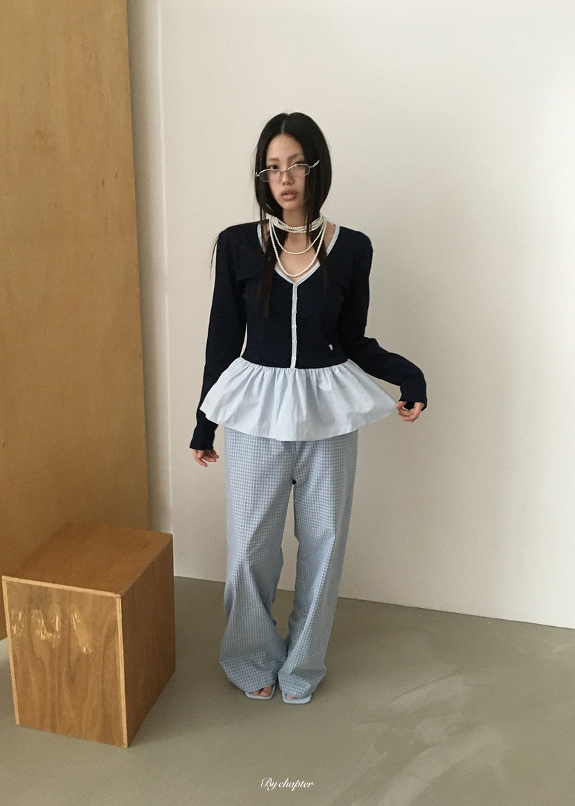 BY CHAPTER東大門代購女士新品人氣真品26春夏休閑褲含腰帶BY Chapter休閑褲