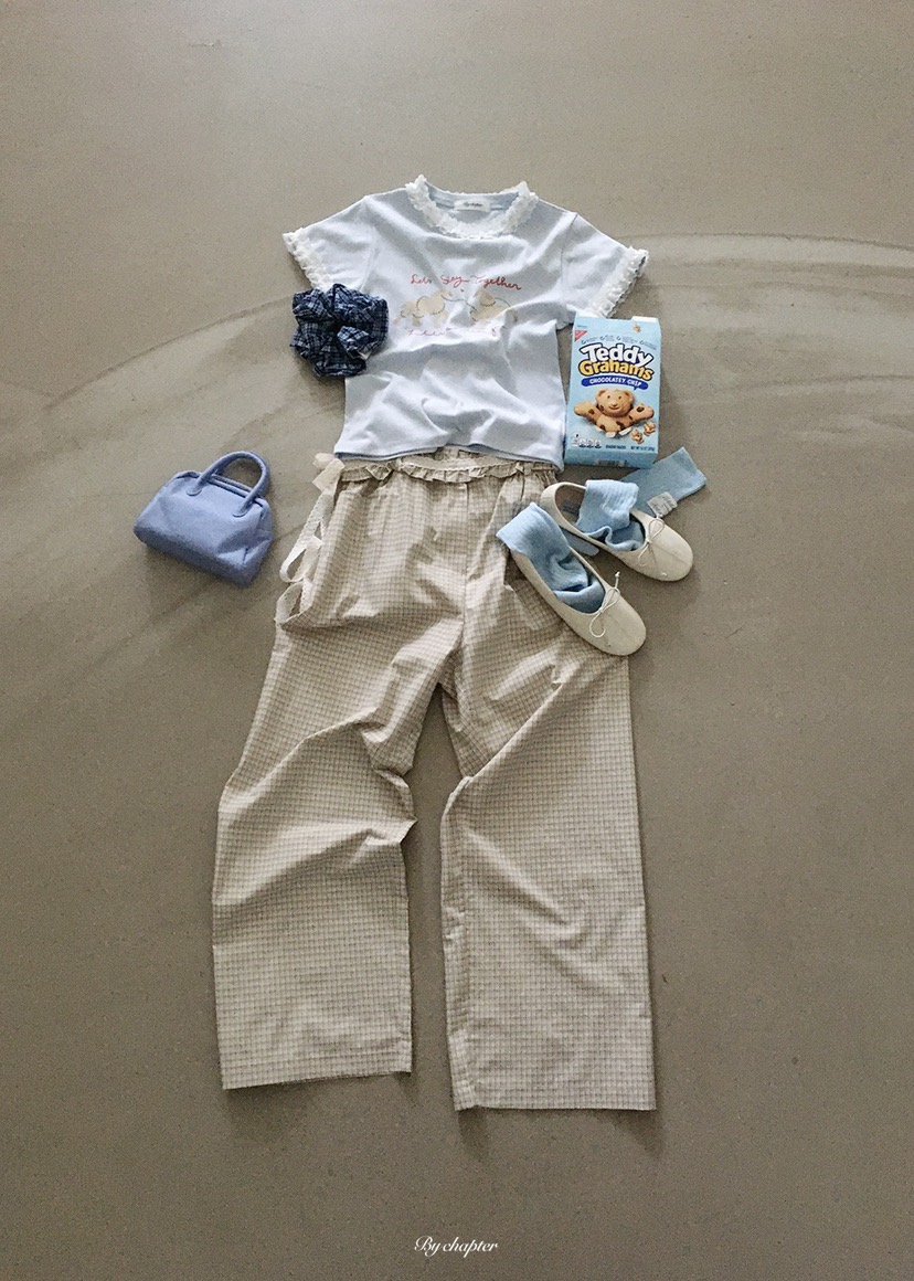 BY CHAPTER東大門代購女士新品人氣真品26春夏休閑褲含腰帶BY Chapter休閑褲