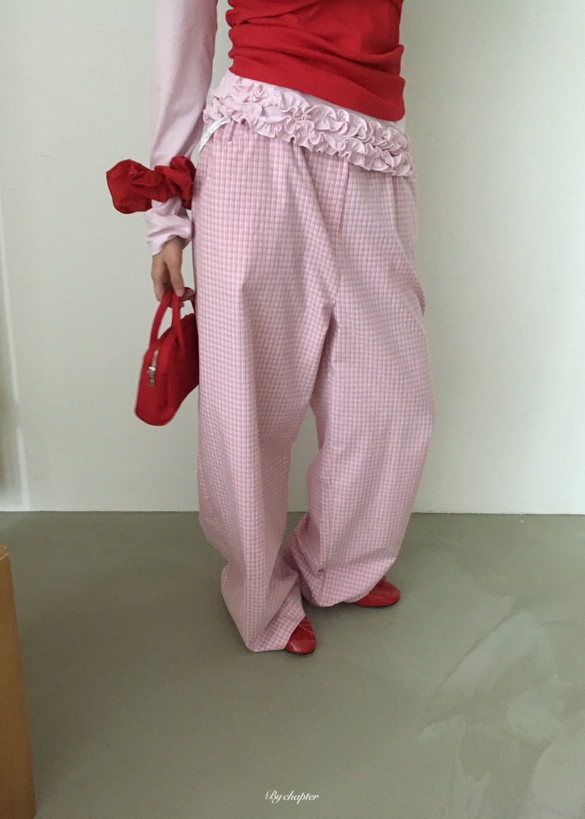 BY CHAPTER東大門代購女士新品人氣真品26春夏休閑褲含腰帶BY Chapter休閑褲