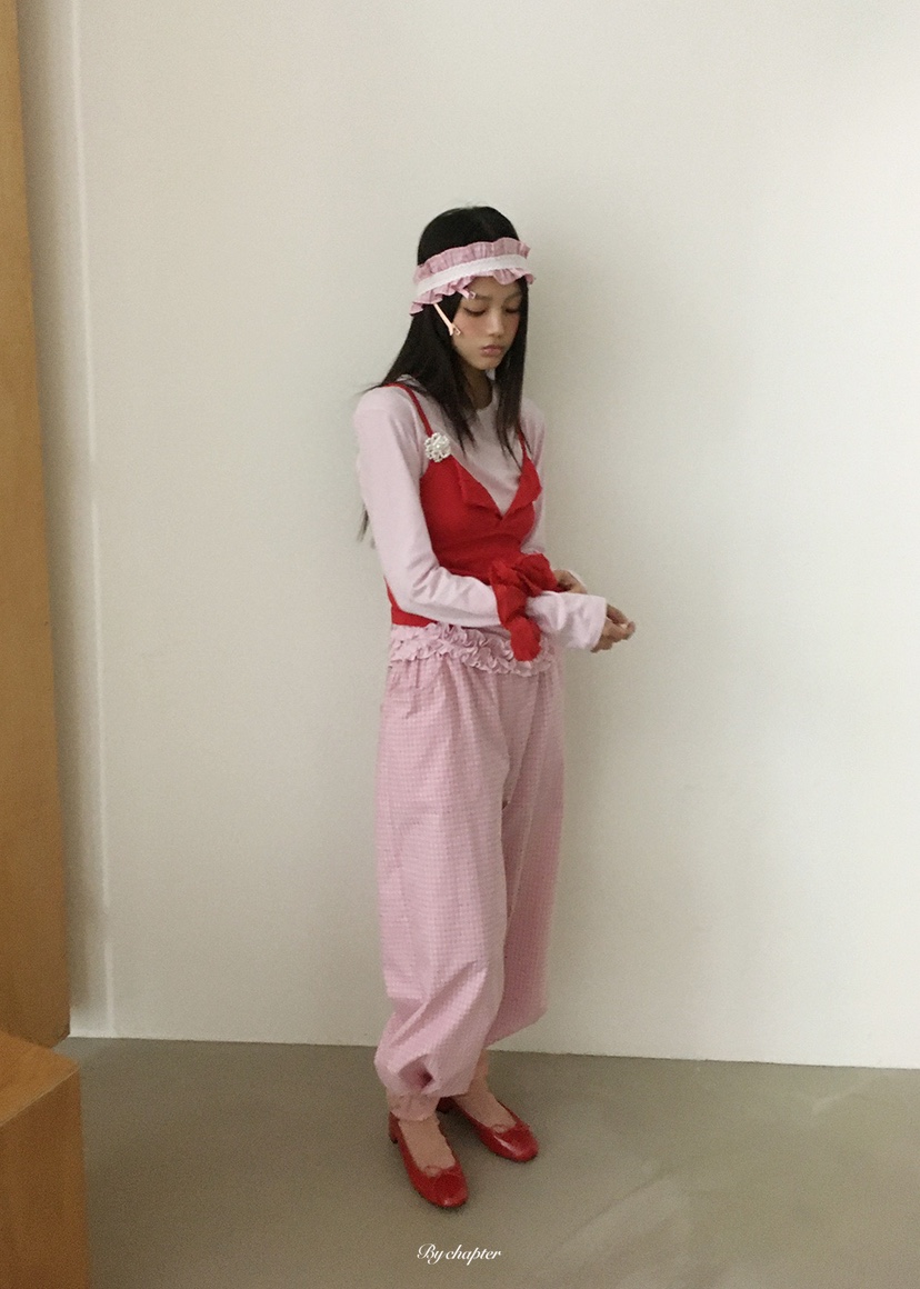 BY CHAPTER東大門代購女士新品人氣真品26春夏休閑褲含腰帶BY Chapter休閑褲