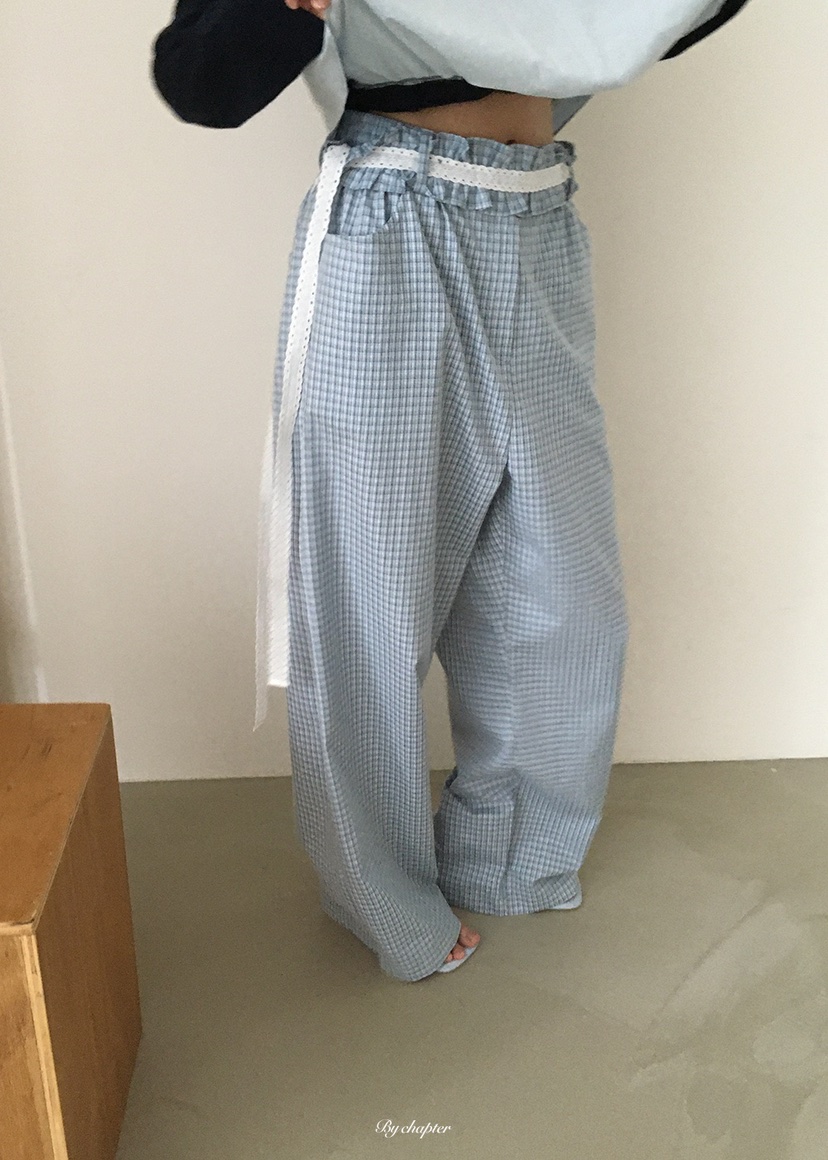 BY CHAPTER東大門代購女士新品人氣真品26春夏休閑褲含腰帶BY Chapter休閑褲圖色3