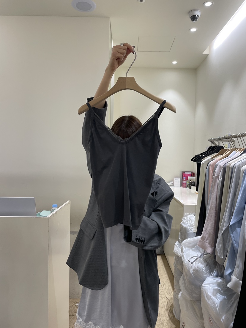 FLOWER-L東大門直郵女士新款熱賣26春夏時尚休閑吊帶背心FLOWER-L吊帶/背心圖色2