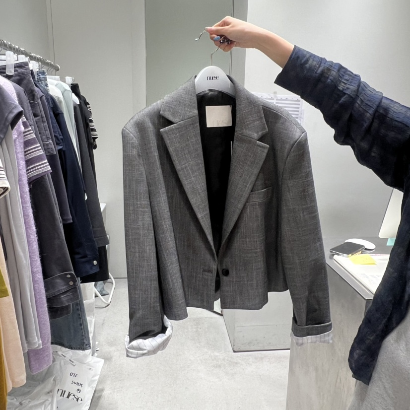 NUESE東大門實拍女士新款人氣26春夏真品休閑熱賣職業夾克NUESE夾克圖色2