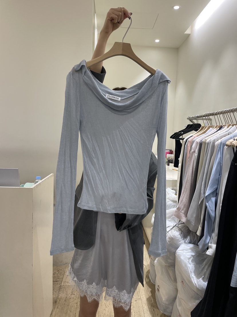 FLOWER-L東大門實拍女士新品職業人氣休閑時尚熱賣長袖T恤FLOWER-L長袖T恤圖色2