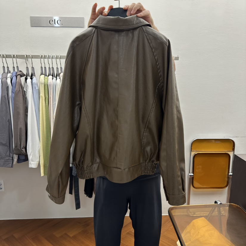 MOANA東大門直郵女士新款26春夏時尚真品人氣職業皮衣皮革MOANA/ETC皮衣