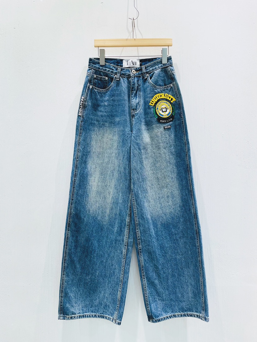 IAAN韓國直郵女士新品時尚熱賣職業休閑人氣26春夏牛仔褲iaAn牛仔褲圖色1