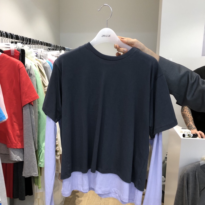 RUMIRU/AWEAR韓國代購女士新品人氣真品推薦T恤不含內搭awear/RUMIRUT恤圖色5