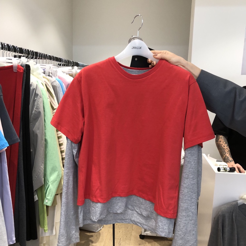 RUMIRU/AWEAR韓國代購女士新品人氣真品推薦T恤不含內搭awear/RUMIRUT恤圖色6