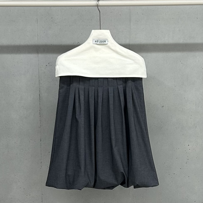 HELDER-P東大門直郵女士新款人氣職業26春夏推薦短裙褶皺HELDER短裙圖色1灰色
