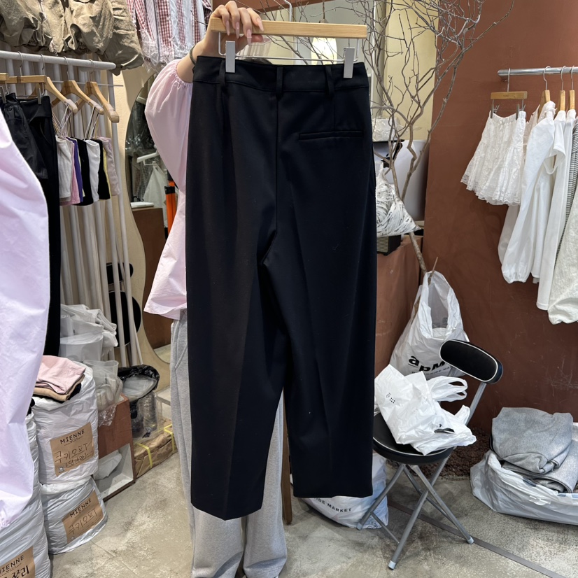 MIENNE韓國代購女裝新款真品職業26春夏休閑推薦休閑褲腰帶MIENNE休閑褲