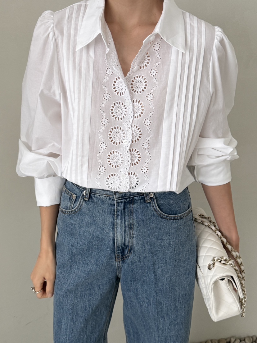 DEMAR東大門代購女士新款人氣休閑推薦熱賣襯衫蕾絲衫格子DEMAR襯衫/蕾絲衫圖色1