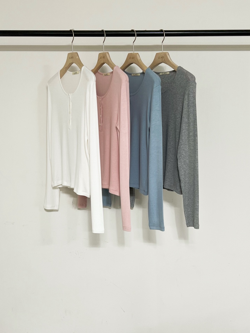 CLAFO韓國直郵女士新款推薦時尚真品職業休閑長袖T恤圓領CLAFO長袖T恤