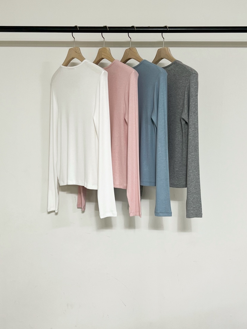 CLAFO韓國直郵女士新款推薦時尚真品職業休閑長袖T恤圓領CLAFO長袖T恤