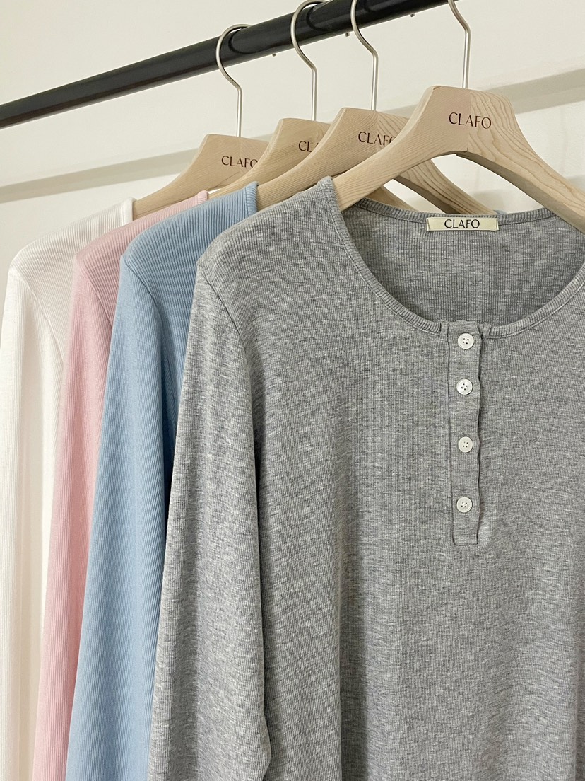 CLAFO韓國直郵女士新款推薦時尚真品職業休閑長袖T恤圓領CLAFO長袖T恤