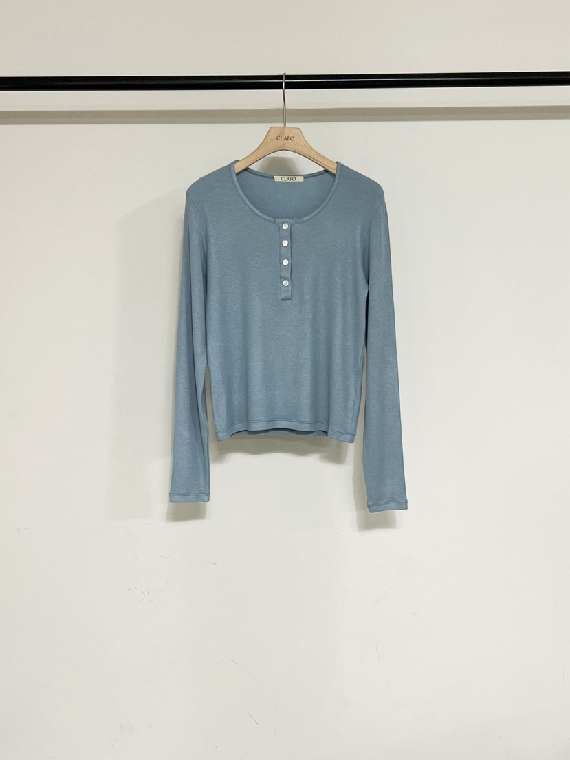 CLAFO韓國直郵女士新款推薦時尚真品職業休閑長袖T恤圓領CLAFO長袖T恤圖色4