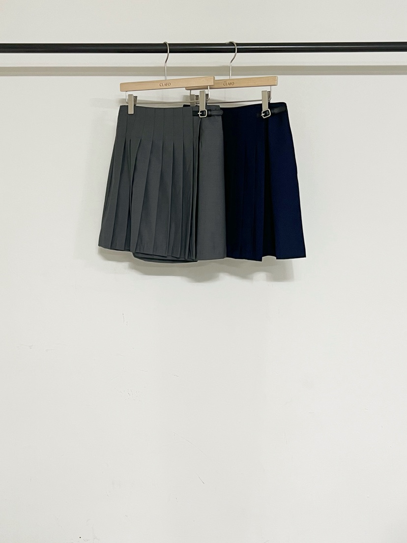 CLAFO東大門代購女裝新款時尚26春夏職業推薦休閑短裙褶皺CLAFO短裙