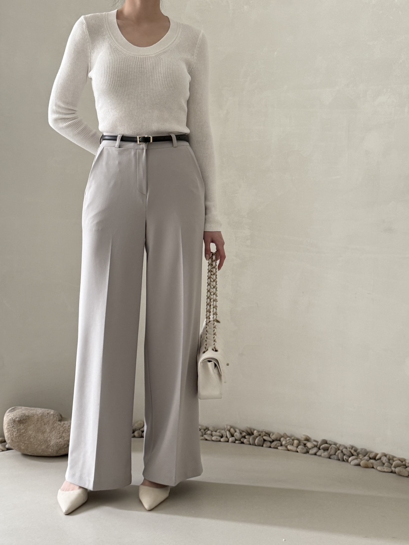 DEMAR東大門代購女士新款人氣職業熱賣時尚休閑褲不含腰帶DEMAR休閑褲