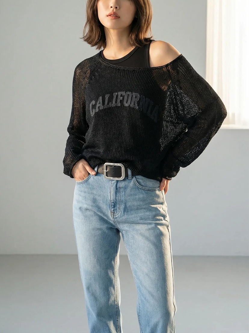 IAAN東大門實拍女裝新品熱賣時尚休閑真品26春夏職業針織衫iaAn針織衫