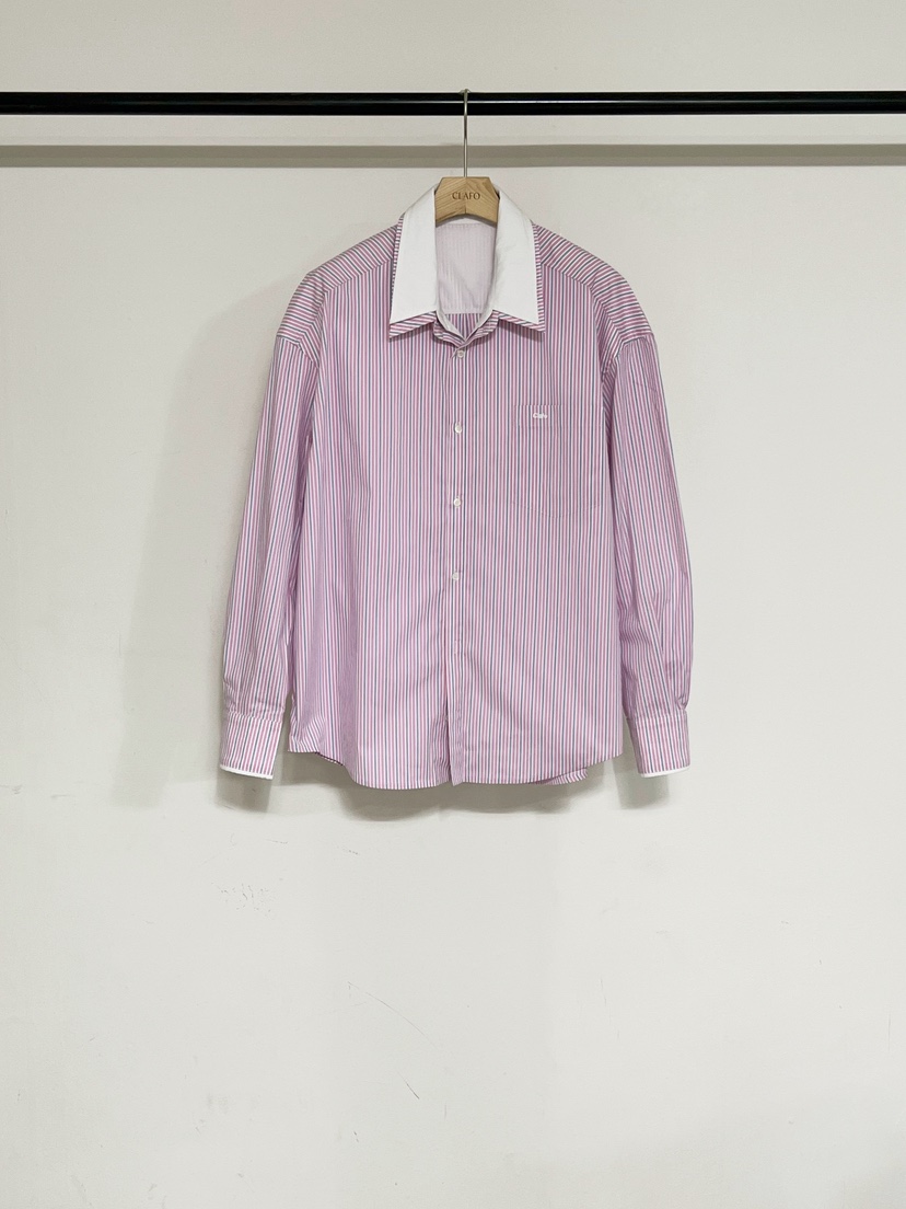 CLAFO韓國代購女裝新款26春夏熱賣真品休閑襯衫蕾絲衫雙層CLAFO襯衫/蕾絲衫圖色1