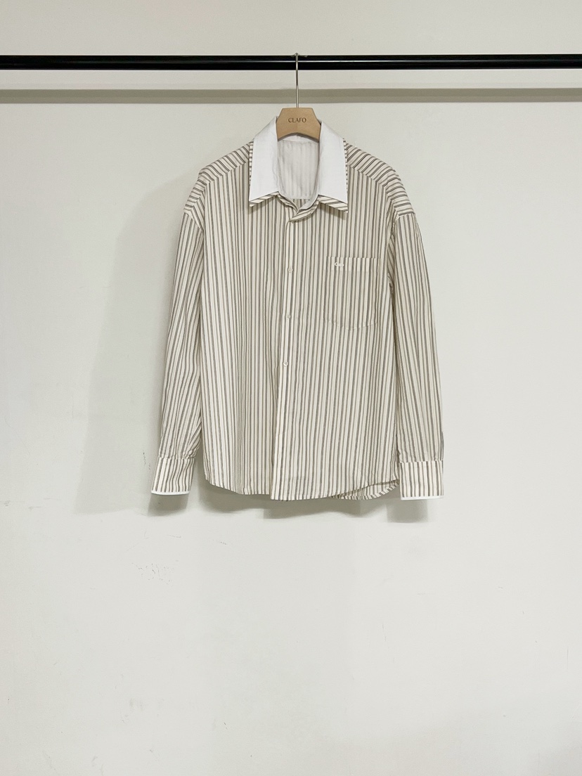 CLAFO韓國代購女裝新款26春夏熱賣真品休閑襯衫蕾絲衫雙層CLAFO襯衫/蕾絲衫圖色3