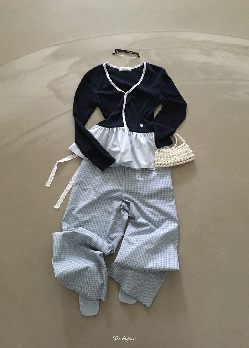 BY CHAPTER韓國代購女裝新款推薦長袖T恤不含腰帶假兩件BY Chapter長袖T恤