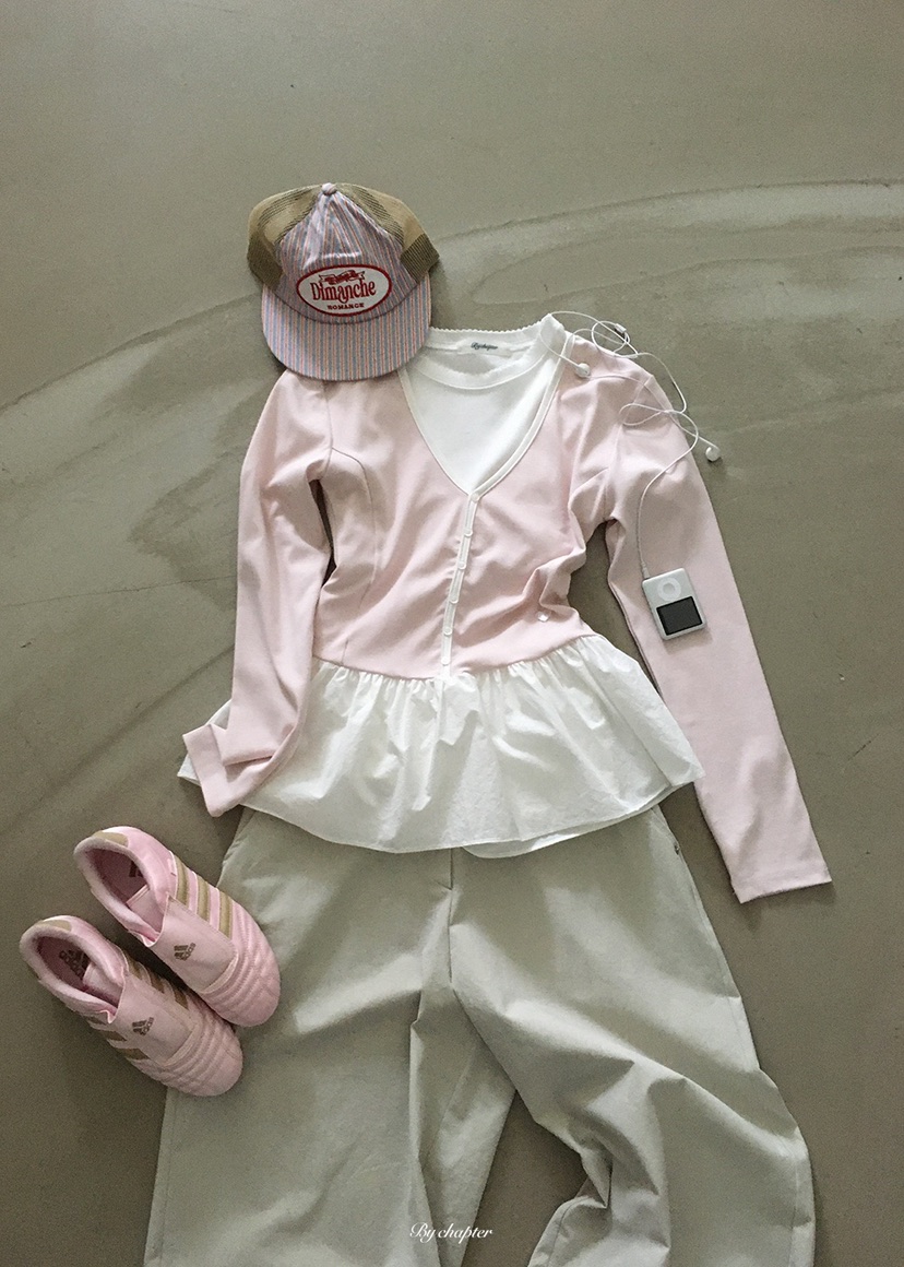 BY CHAPTER韓國代購女裝新款推薦長袖T恤不含腰帶假兩件BY Chapter長袖T恤