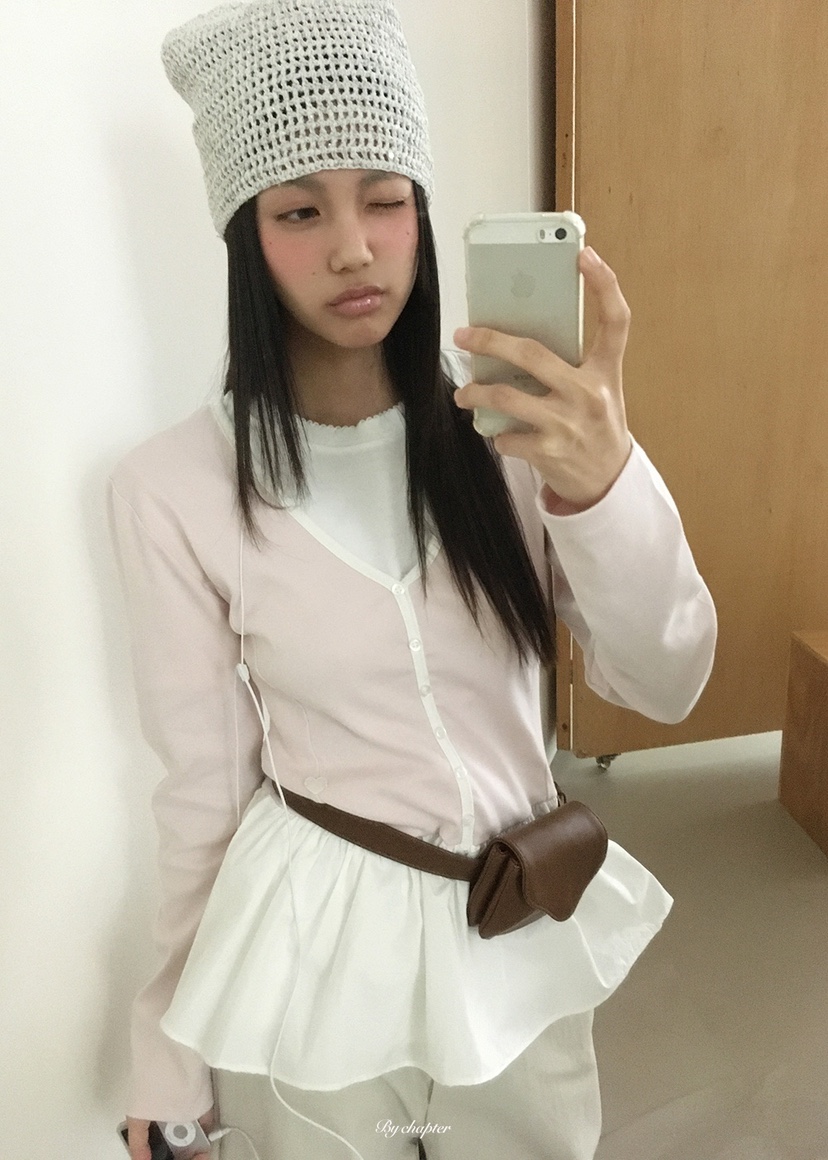 BY CHAPTER韓國代購女裝新款推薦長袖T恤不含腰帶假兩件BY Chapter長袖T恤