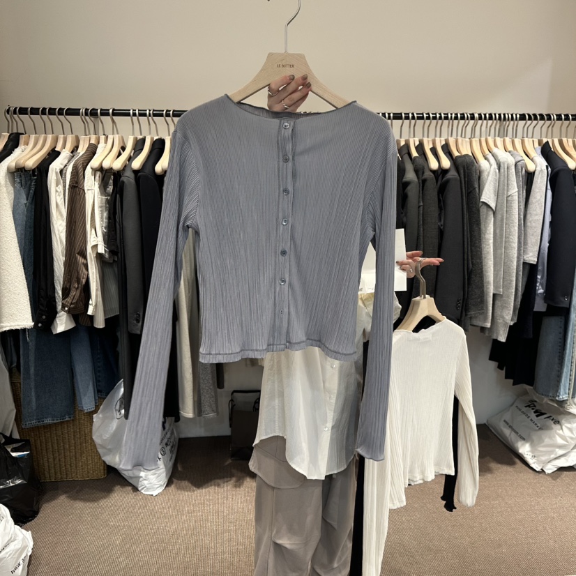 LE BUTTER東大門直郵女士新款職業休閑真品熱賣針織衫開衫LE BUTTER針織衫圖色2