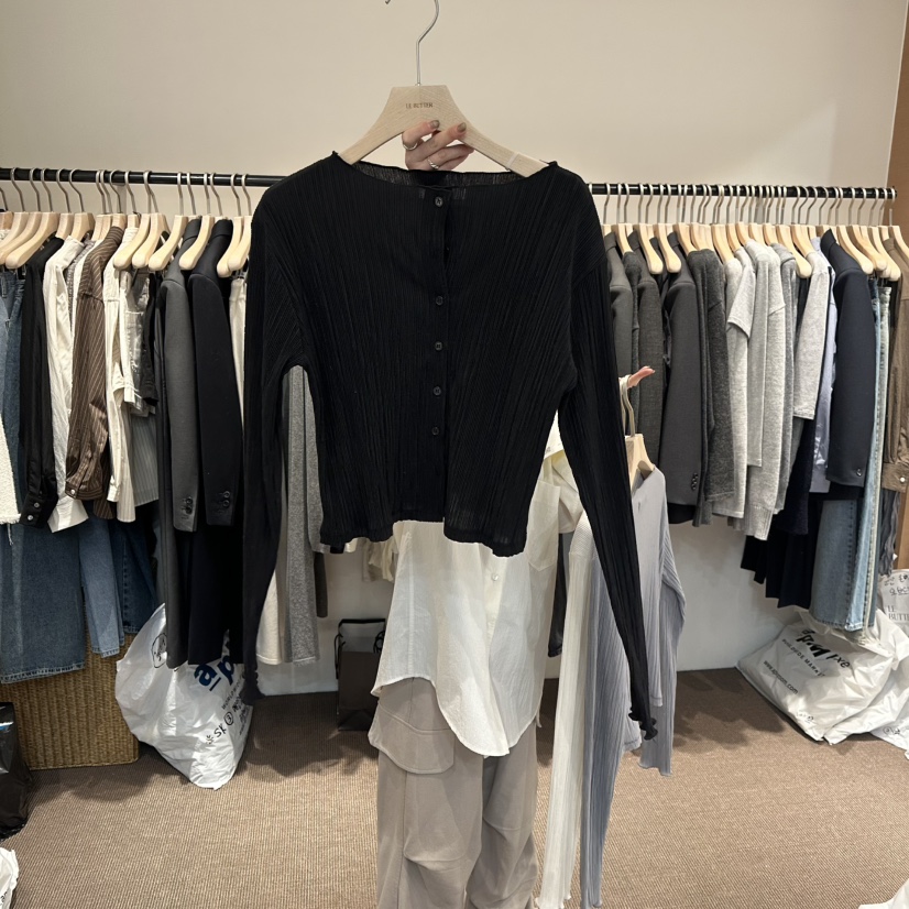 LE BUTTER東大門直郵女士新款職業休閑真品熱賣針織衫開衫LE BUTTER針織衫圖色3