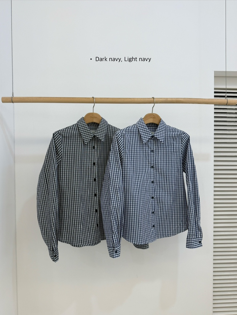 BY CHAPTER東大門實拍女士新品職業人氣時尚襯衫蕾絲衫格子BY Chapter襯衫/蕾絲衫