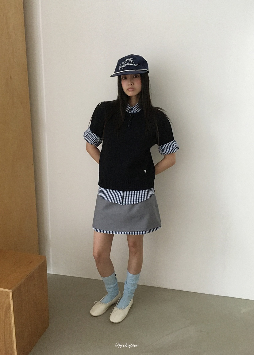 BY CHAPTER東大門實拍女士新品職業人氣時尚襯衫蕾絲衫格子BY Chapter襯衫/蕾絲衫