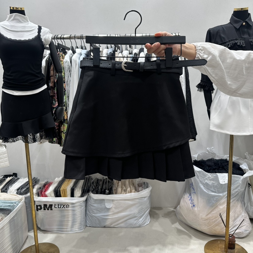 BUBBLE/LOTTIMO韓國代購女裝新款休閑推薦26春夏裙褲含腰帶BUBBLE/LOTTIMO裙褲圖色2