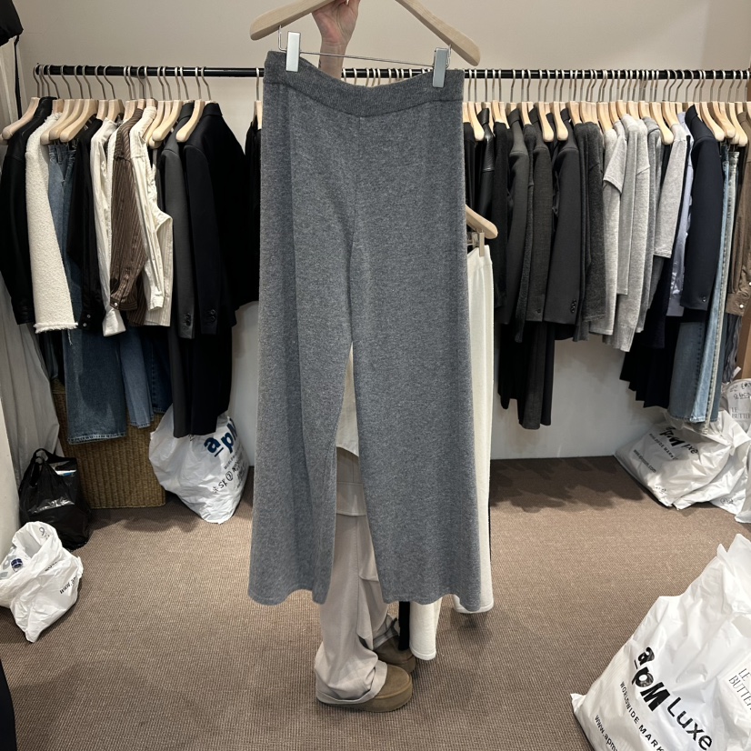 LE BUTTER東大門代購女裝新款26春夏熱賣真品休閑褲羊毛LE BUTTER休閑褲