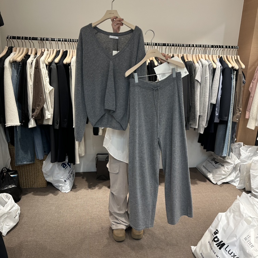 LE BUTTER東大門代購女裝新款26春夏熱賣真品休閑褲羊毛LE BUTTER休閑褲