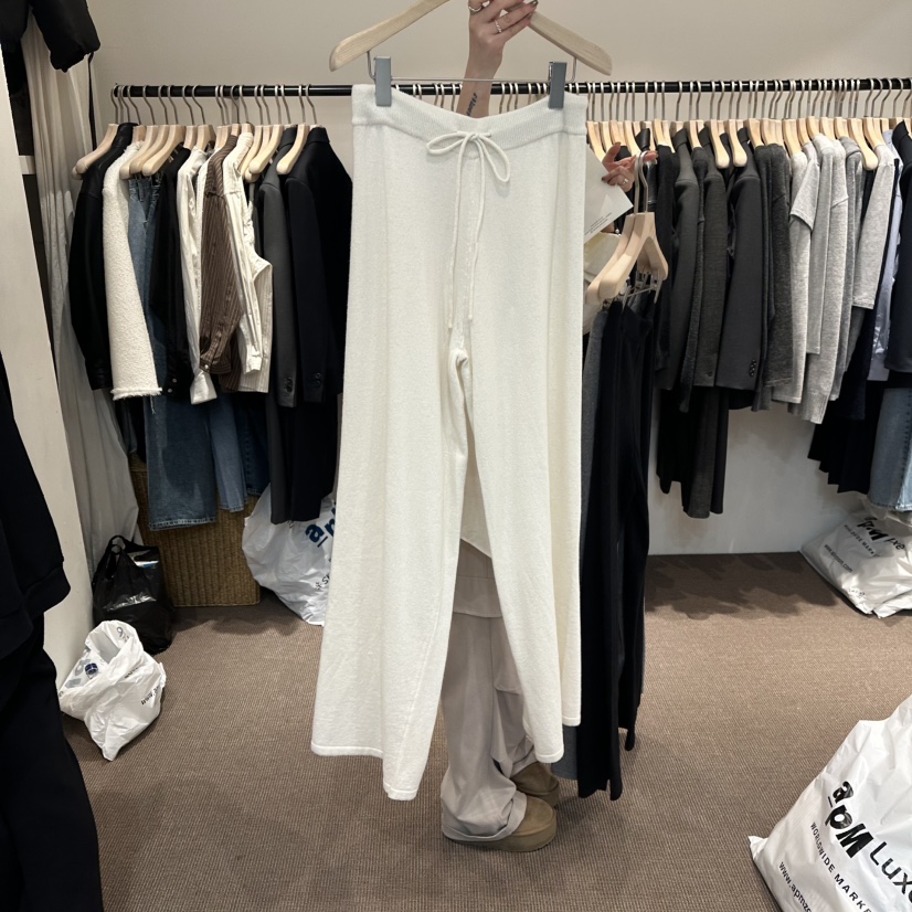 LE BUTTER東大門代購女裝新款26春夏熱賣真品休閑褲羊毛LE BUTTER休閑褲圖色1