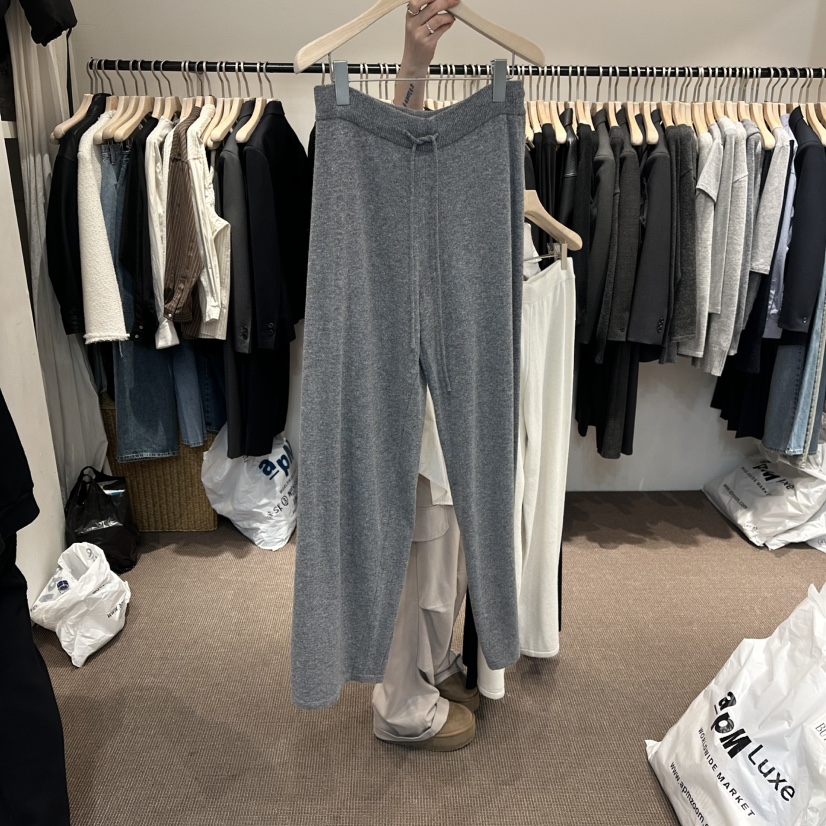 LE BUTTER東大門代購女裝新款26春夏熱賣真品休閑褲羊毛LE BUTTER休閑褲圖色2