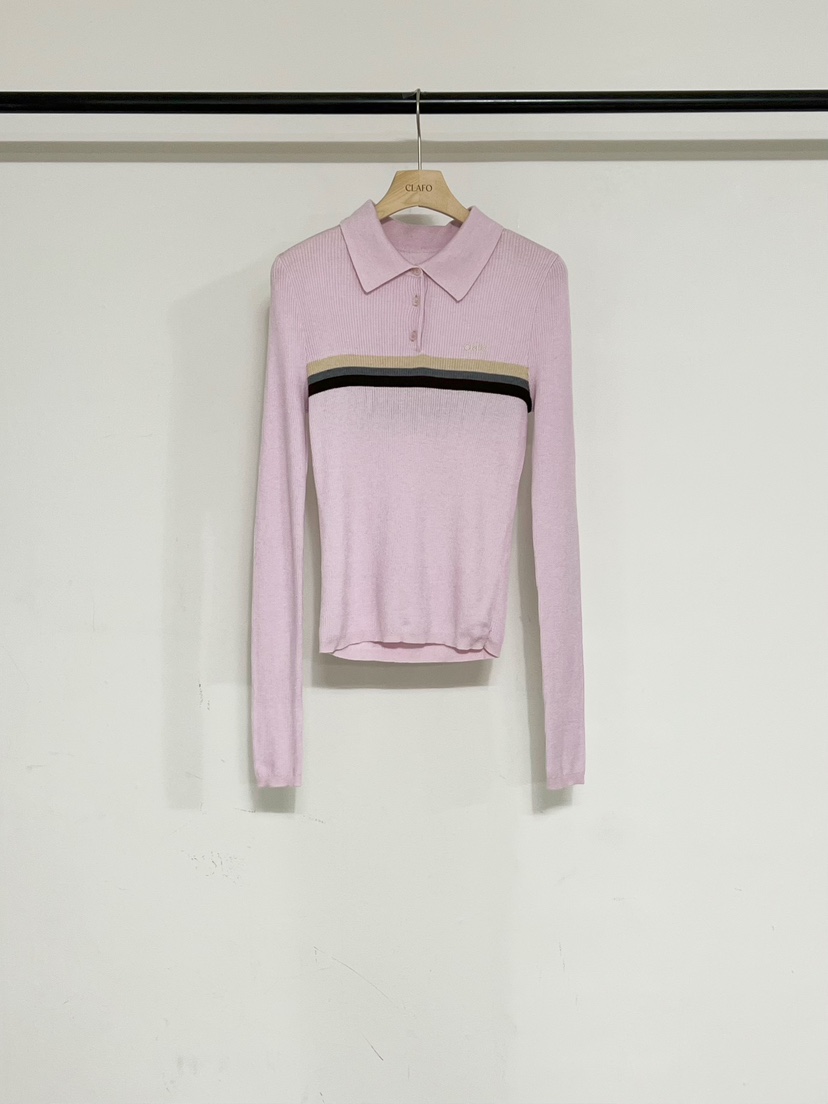 CLAFO東大門代購女裝新品休閑推薦職業26春夏針織衫單排扣CLAFO針織衫圖色1