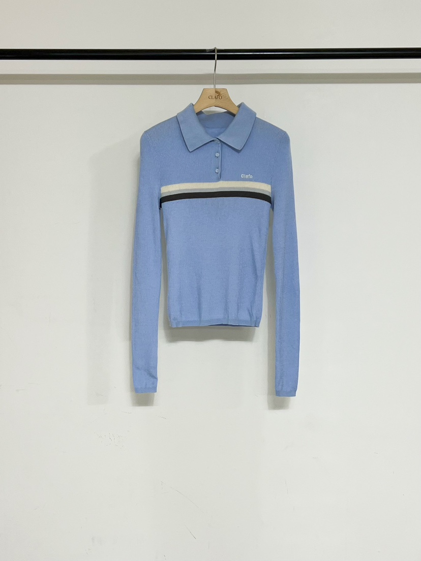 CLAFO東大門代購女裝新品休閑推薦職業26春夏針織衫單排扣CLAFO針織衫圖色3