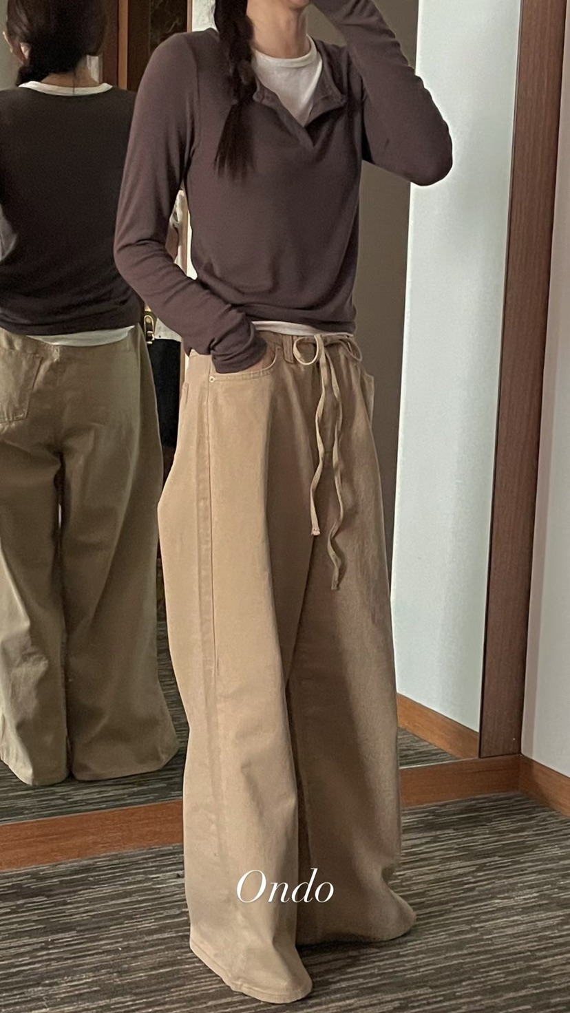 ONDO-P韓國直郵女士新品真品人氣26春夏熱賣時尚休閑褲棉ONDO-P休閑褲